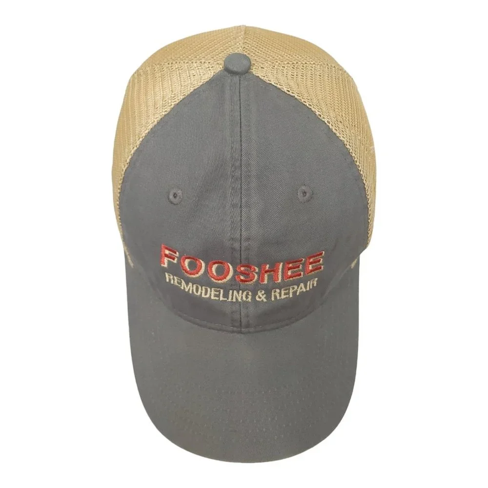 Fooshee Remodeling Repair Mesh Snapback Cap Trucker Baseball Hat Outdoor Gray - Picture 6 of 12